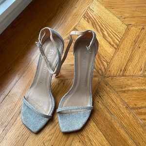 Stuart Weitzman Nudist Sparkly Heels